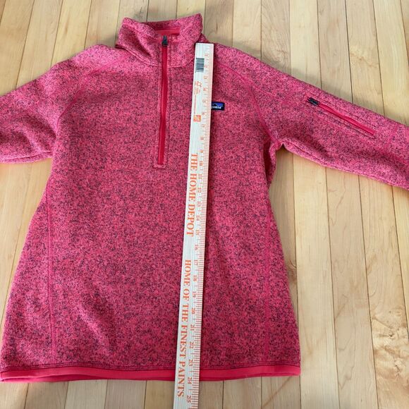Patagonia Better Sweater‎ 1/4 Zip Women's size S heathered Pink Pullover - Picture 6 of 7